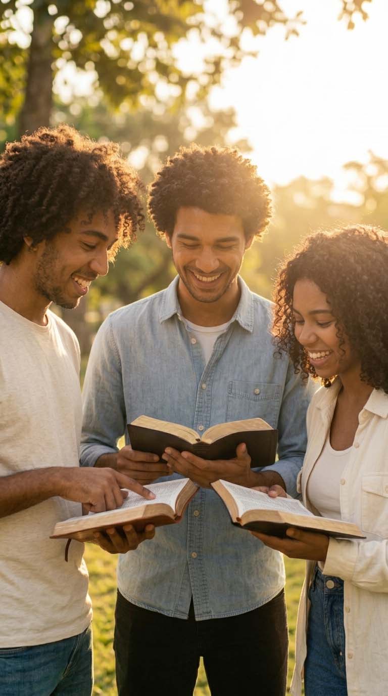 People studying the Bible together